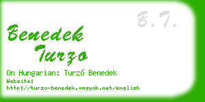 benedek turzo business card